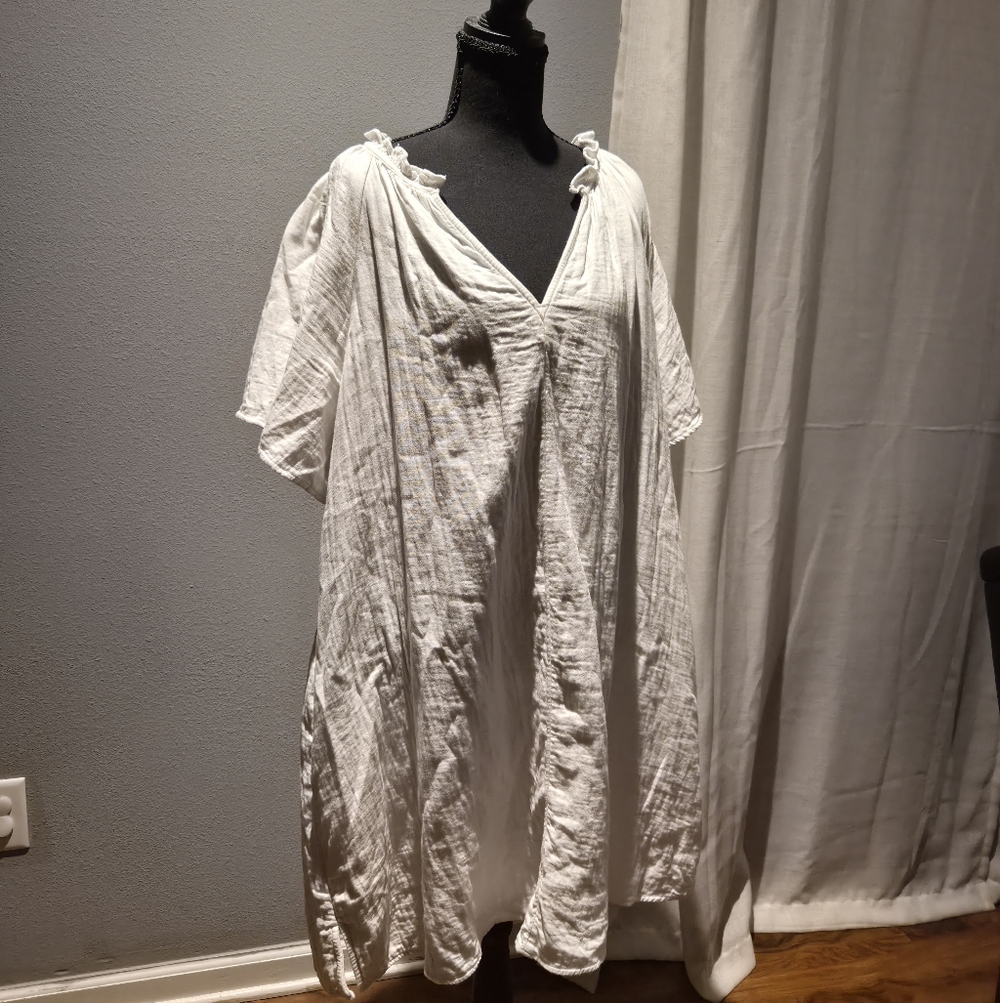 Old Navy White Gauze Mini Dress